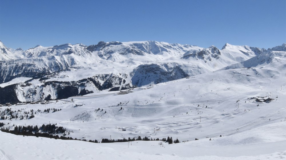 Wintersport in Courchevel met pistes.